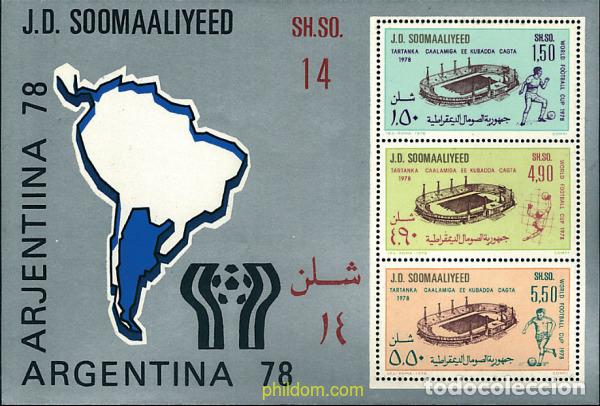 Sellos: 91792 MNH SOMALIA 1978 COPA DEL MUNDO DE FUTBOL. ARGENTINA-78