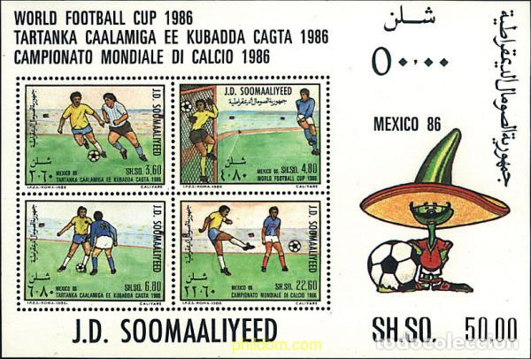 Sellos: 91797 MNH SOMALIA 1986 COPA DEL MUNDO DE FUTBOL. MEXICO-86