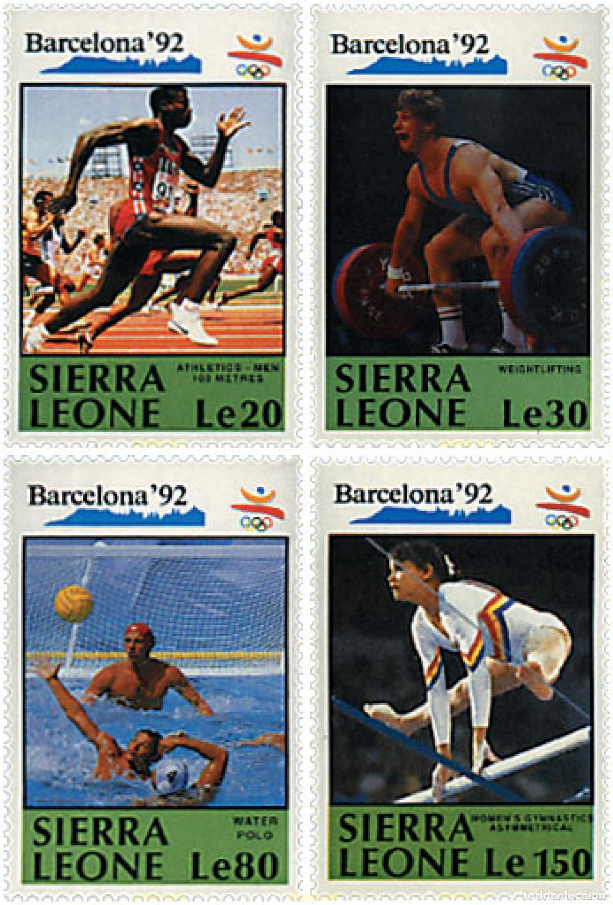 Sellos: 258033 MNH SIERRA LEONA 1990 25 JUEGOS OLIMPICOS VERANO BARCELONA 1992