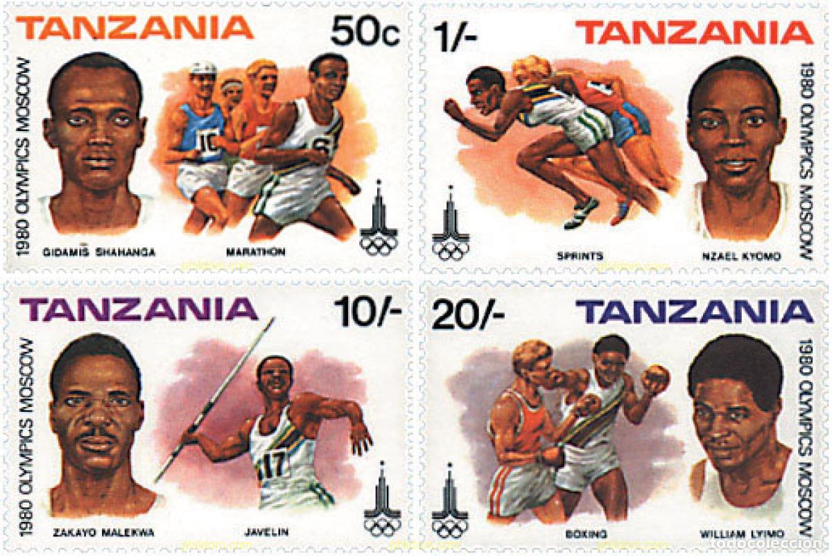 Sellos: 77006 MNH TANZANIA 1980 22 JUEGOS OLIMPICOS VERANO MOSCU 1980