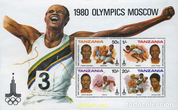 Sellos: 296750 MNH TANZANIA 1980 22 JUEGOS OLIMPICOS VERANO MOSCU 1980