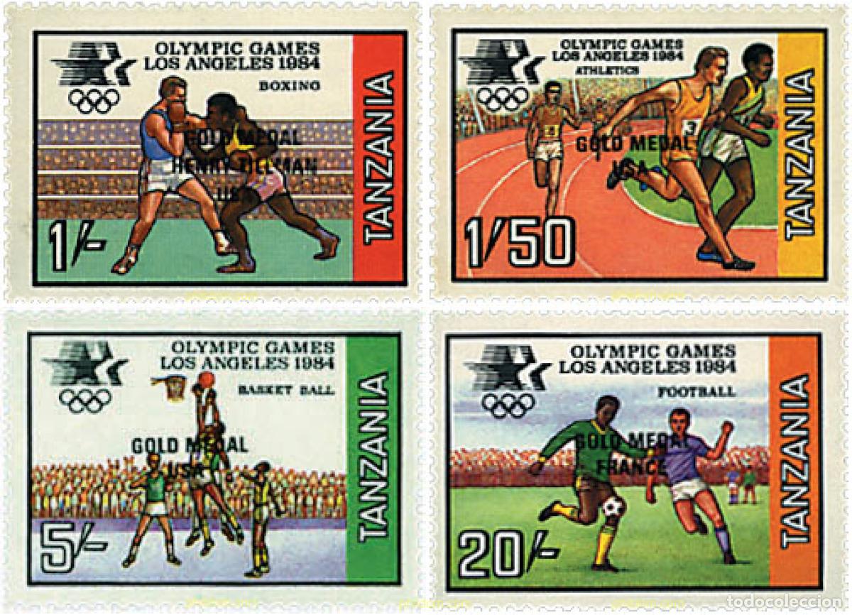 Selos: 52341 MNH TANZANIA 1985 23 JUEGOS OLIMPICOS VERANO LOS ANGELES 1984