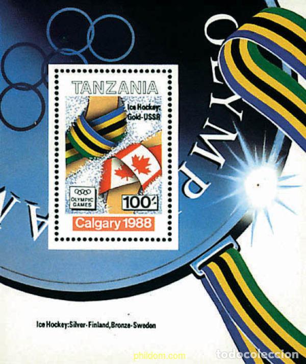 Selos: 71746 MNH TANZANIA 1989 MEDALLISTAS DE LOS 15 JUEGOS OLIMPICOS DE INVIERNO. CALGARY 1988