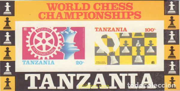 Selos: 579632 MNH TANZANIA 1986 CAMPEONATOS DEL MUNDO DE AJEDREZ EN LONDRES Y LENINGRADO