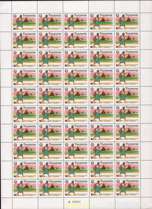 Selos: 616982 MNH TANZANIA 1990 60 ANIVERSARIO DEL ESCULTISMO FEMENINO EN TANZANIA