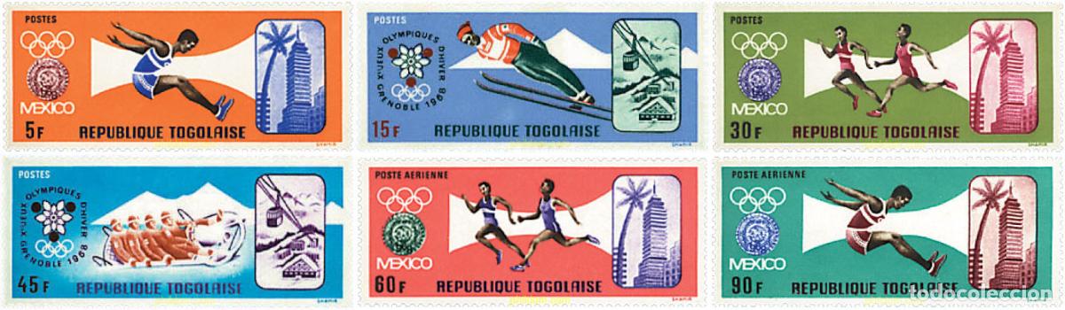 Sellos: 71761 MNH TOGO 1967 19 JUEGOS OLIMPICOS VERANO MEXICO 1968 - 10 JUEGOS OLIMPICOS INVIERNO GRENOBLE