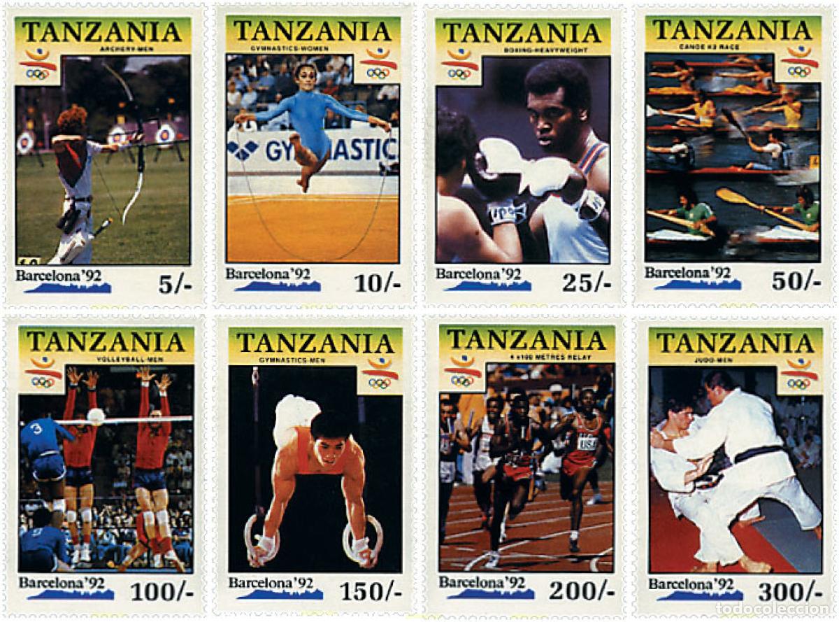 Sellos: 68913 MNH TANZANIA 1991 25 JUEGOS OLIMPICOS VERANO BARCELONA 1992