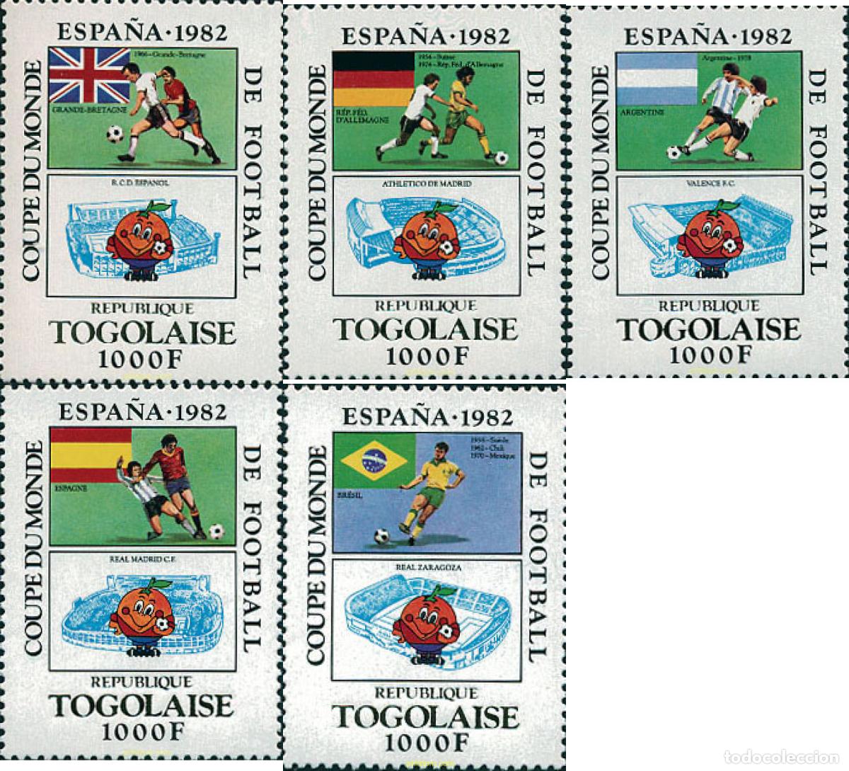 Sellos: 30589 MNH TOGO 1981 COPA DEL MUNDO DE FUTBOL. ESPA&Ntilde;A-82