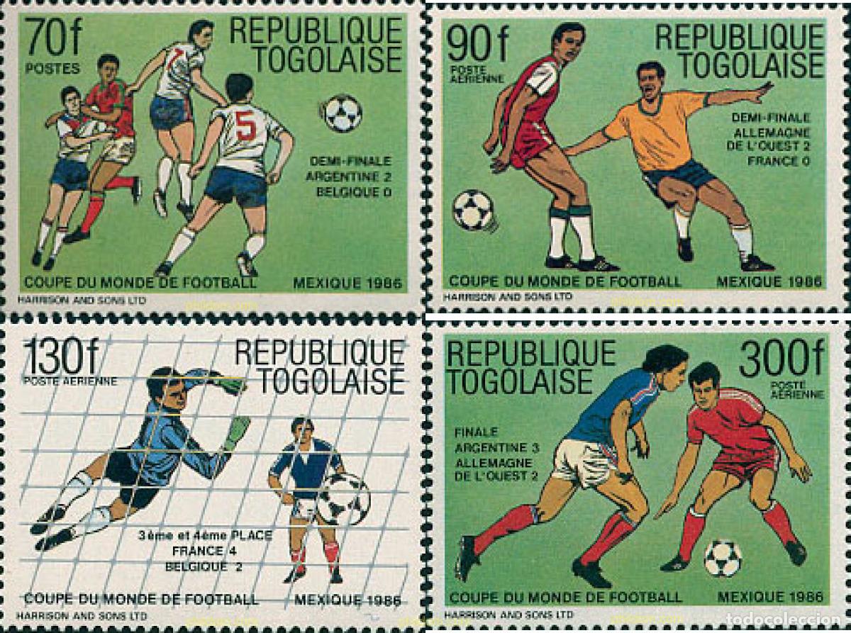 Sellos: 90339 MNH TOGO 1986 COPA DEL MUNDO DE FUTBOL. MEXICO-86