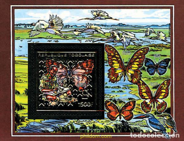 Sellos: 77026 MNH TOGO 1990 ESCULTISMO. SETAS Y MARIPOSAS