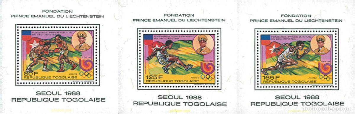 Sellos: 80027 MNH TOGO 1989 24 JUEGOS OLIMPICOS VERANO SEUL 1988 - FUNDACION PRINCIPE EMMANUEL DE LIECHTENS