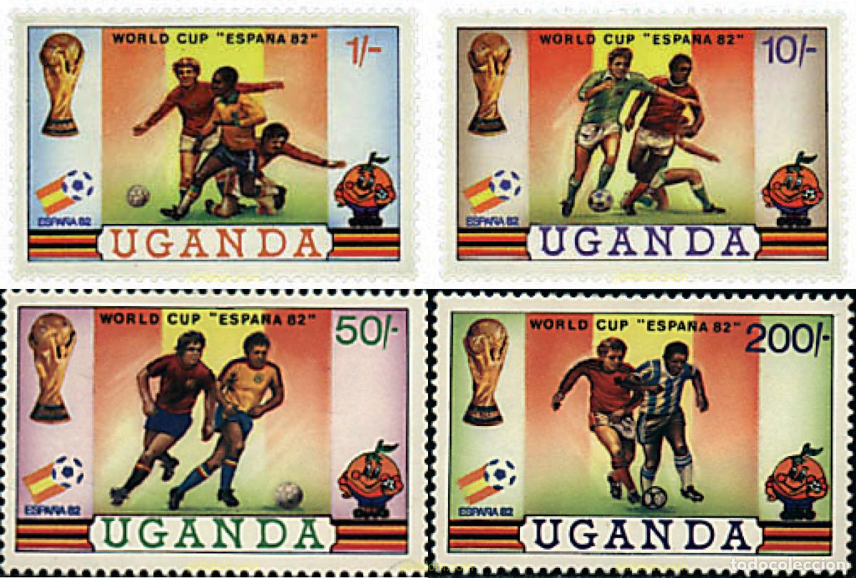 Sellos: 40206 MNH UGANDA 1981 COPA DEL MUNDO DE FUTBOL. ESPA&Ntilde;A-82