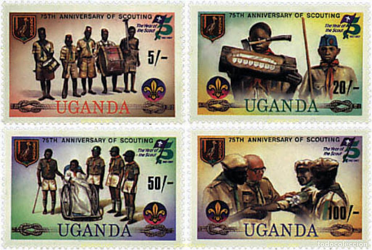 Sellos: 38839 MNH UGANDA 1982 75 ANIVERSARIO DEL ESCULTISMO