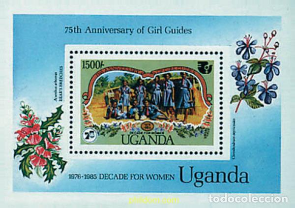 Stamps: 39041 MNH UGANDA 1985 75 ANIVERSARIO DEL ESCULTISMO FEMENINO
