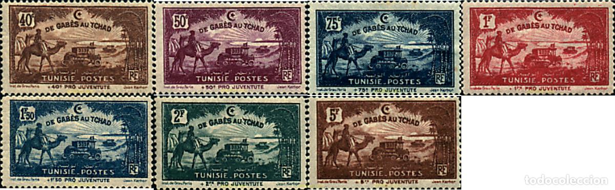 Stamps: 366130 HINGED TUNEZ 1928 TRAVESIA DEL SAHARA EN COCHE-ORUGA