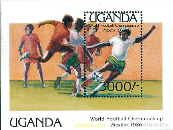 Stamps: 54447 MNH UGANDA 1986 COPA DEL MUNDO DE FUTBOL. MEXICO-86