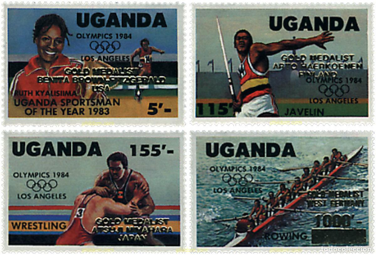 Stamps: 40215 MNH UGANDA 1985 23 JUEGOS OLIMPICOS VERANO LOS ANGELES 1984