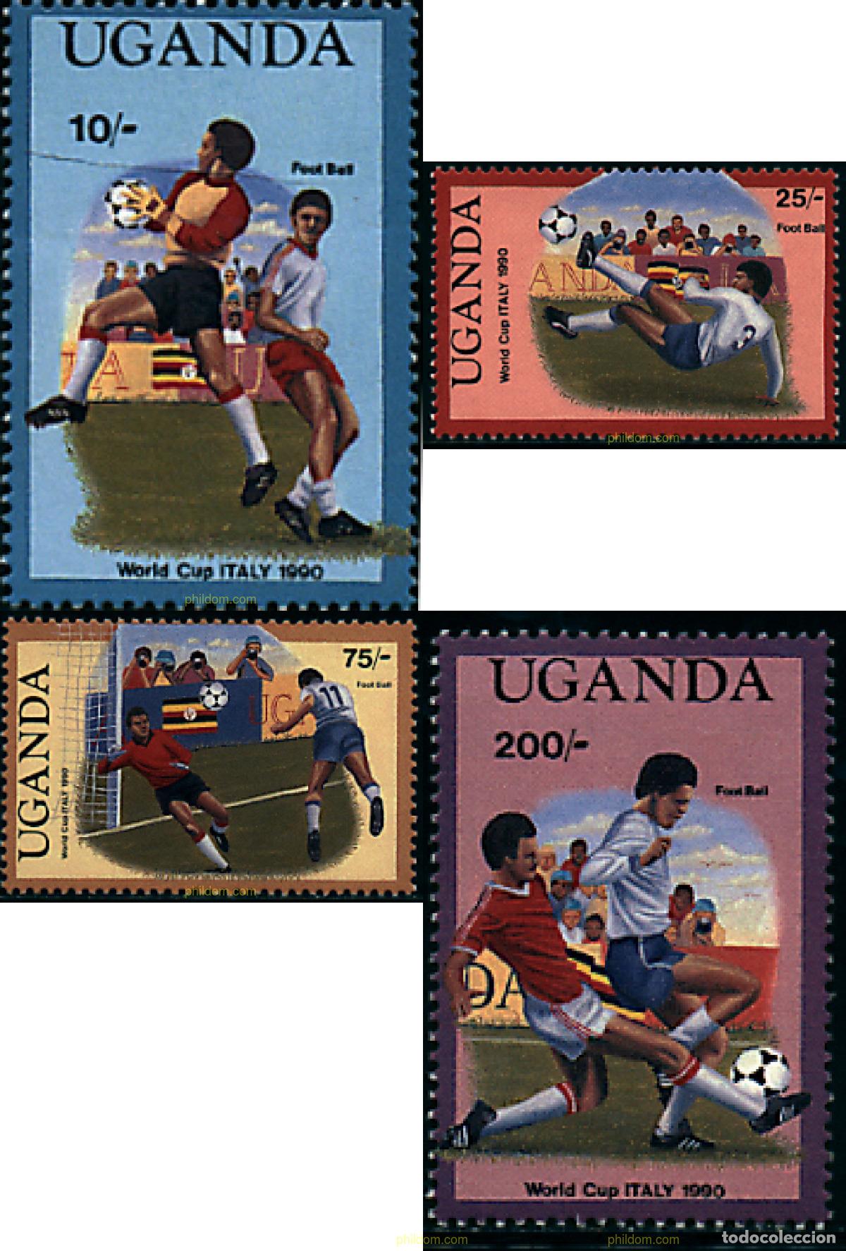 Stamps: 40224 MNH UGANDA 1989 COPA DEL MUNDO DE FUTBOL. ITALIA-90