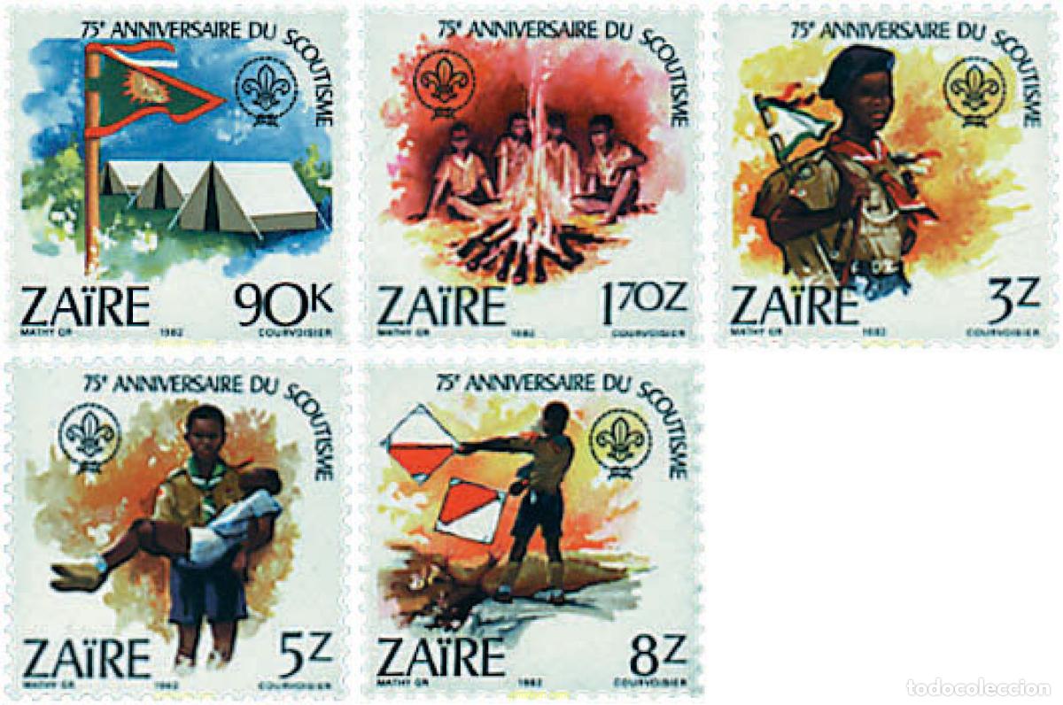 Briefmarken: 39958 MNH ZAIRE 1982 75 ANIVERSARIO DEL ESCULTISMO