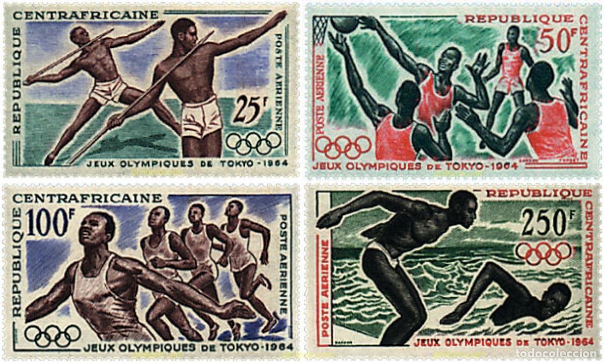 Briefmarken: 54828 MNH CENTROAFRICANA 1964 18 JUEGOS OLIMPICOS VERANO TOKIO 1964