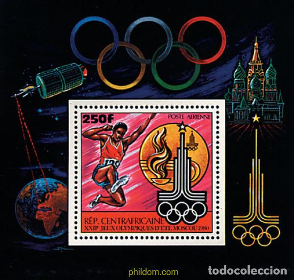 Timbres: 79462 MNH CENTROAFRICANA 1980 22 JUEGOS OLIMPICOS VERANO MOSCU 1980