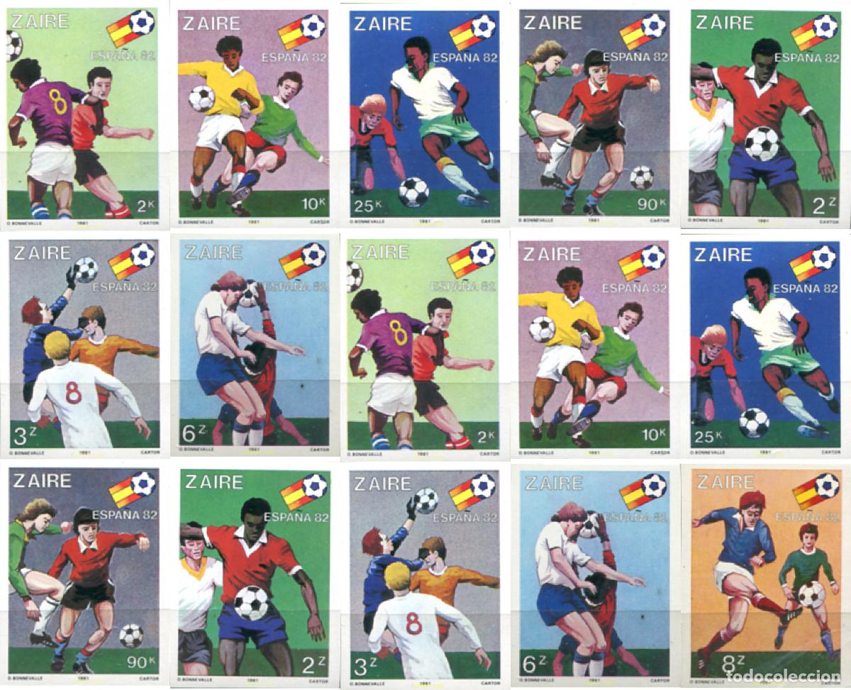 Timbres: 21253 MNH ZAIRE 1981 COPA DEL MUNDO DE FUTBOL. ESPA&Ntilde;A-82