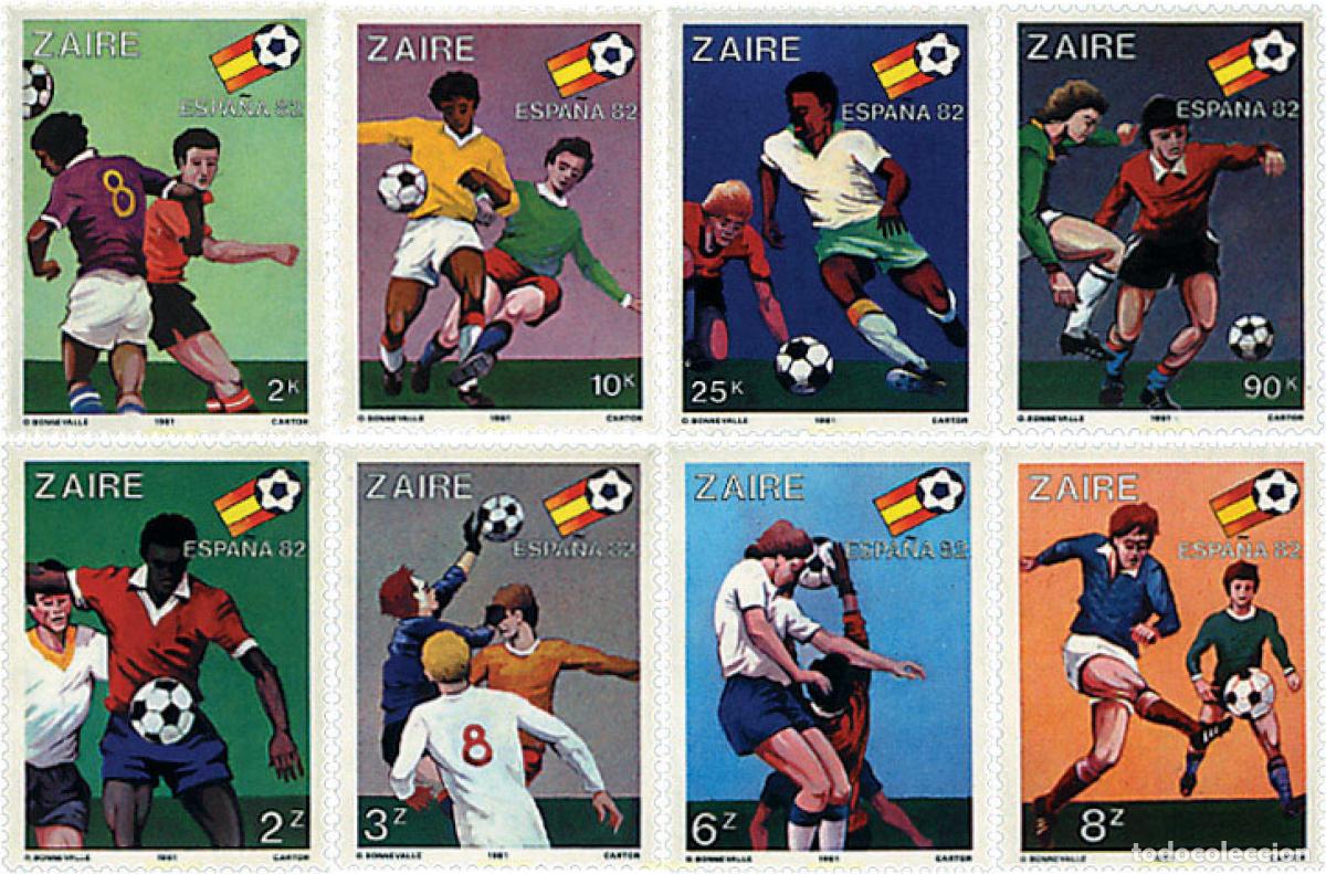 Timbres: 34300 MNH ZAIRE 1981 COPA DEL MUNDO DE FUTBOL. ESPA&Ntilde;A-82