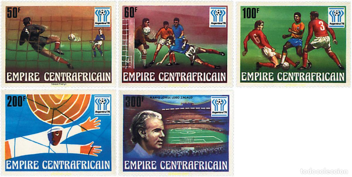 Sellos: 50793 MNH CENTROAFRICANA 1977 COPA DEL MUNDO DE FUTBOL. ARGENTINA-78