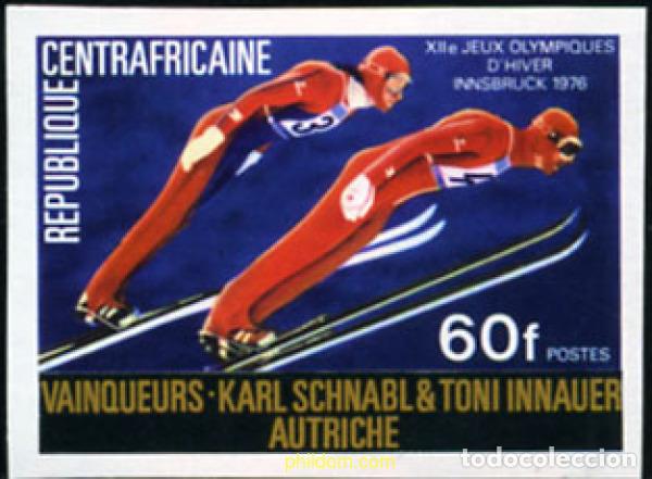 Sellos: 207517 MNH CENTROAFRICANA 1976 MEDALLAS DE LOS 12 JUEGOS OLIMPICOS DE INVIERNO. INNSBRUCK 1976