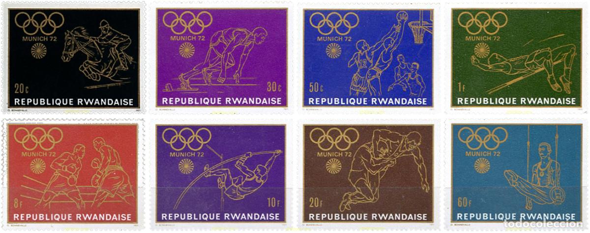 Sellos: 56627 MNH RUANDA 1971 20 JUEGOS OLIMPICOS VERANO MUNICH 1972