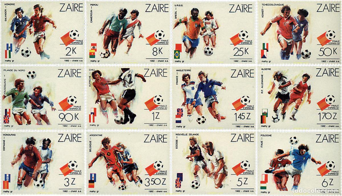 Sellos: 34304 MNH ZAIRE 1982 COPA DEL MUNDO DE FUTBOL. ESPA&Ntilde;A-82