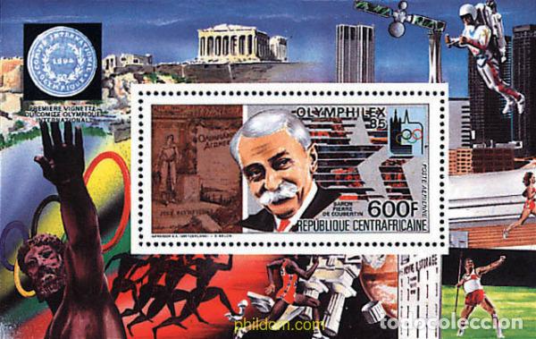 Sellos: 79489 MNH CENTROAFRICANA 1985 OLYMPHILEX 85. EXPOSICION INTERNACIONAL DE FILATELICA OLIMPICA