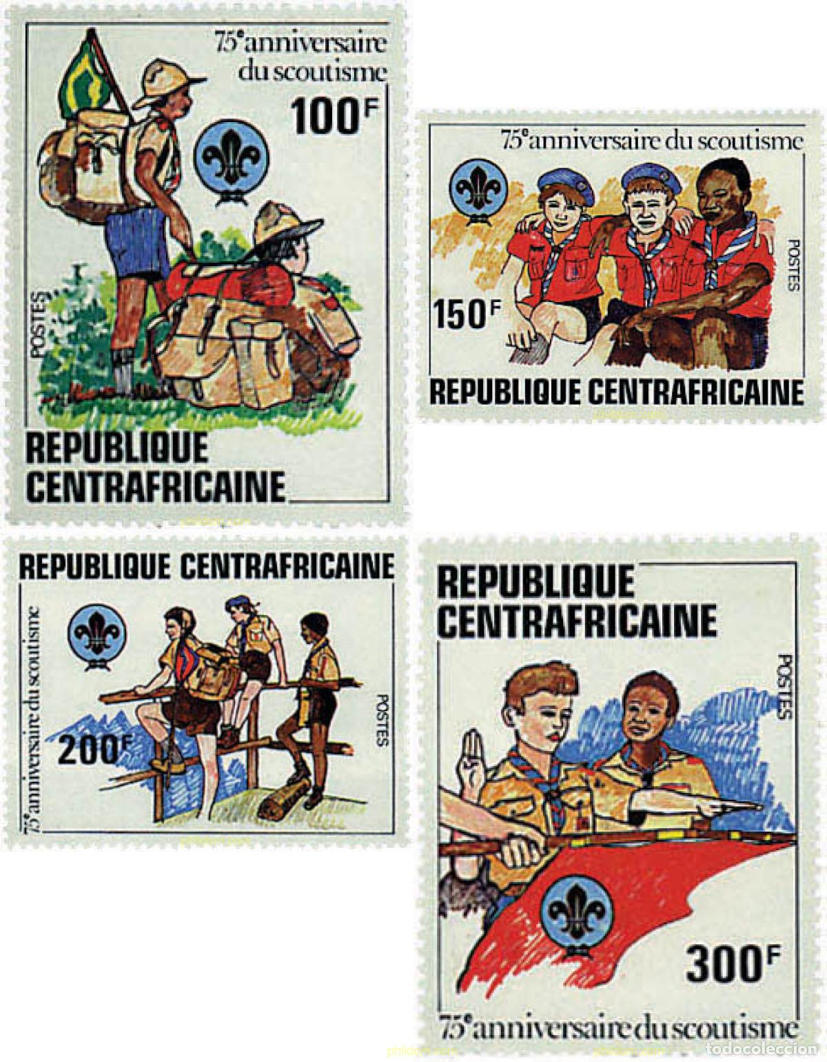 Briefmarken: 42619 MNH CENTROAFRICANA 1982 75 ANIVERSARIO DEL ESCULTISMO