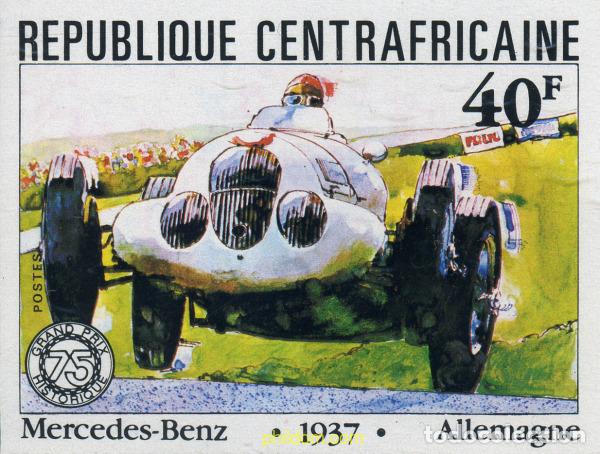 Sellos: 207414 MNH CENTROAFRICANA 1981 75 ANIVERSARIO DEL GRAN PREMIO DE FRANCIA