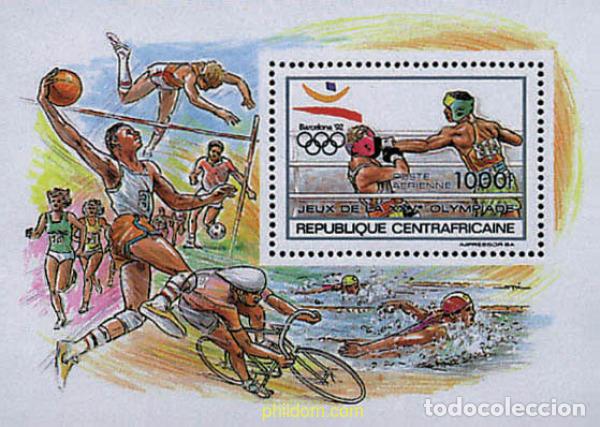 Sellos: 67984 MNH CENTROAFRICANA 1990 25 JUEGOS OLIMPICOS VERANO BARCELONA 1992