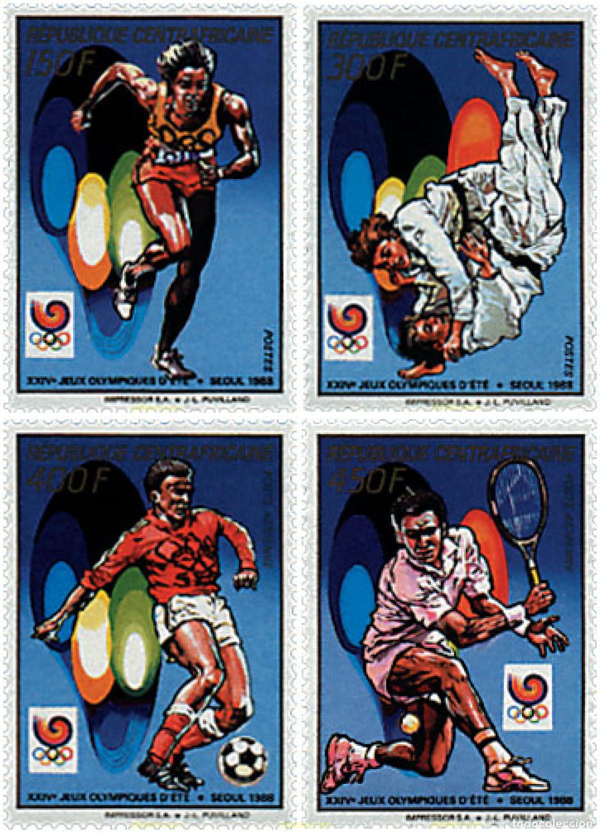 Sellos: 68682 MNH CENTROAFRICANA 1988 24 JUEGOS OLIMPICOS VERANO SEUL 1988