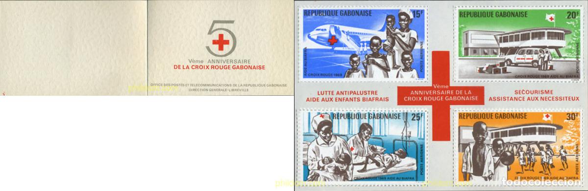 Sellos: 367373 MNH GABON 1969 CRUZ ROJA