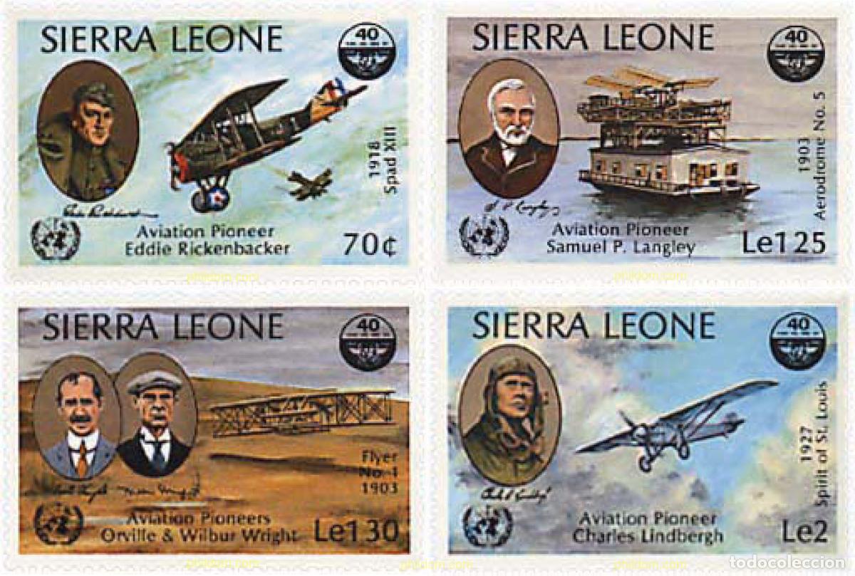 Sellos: 27878 MNH SIERRA LEONA 1985 40 ANIVERSARIO DE LA ORGANIZACION INTERNACIONAL DE AVIACION CIVIL (ICAO
