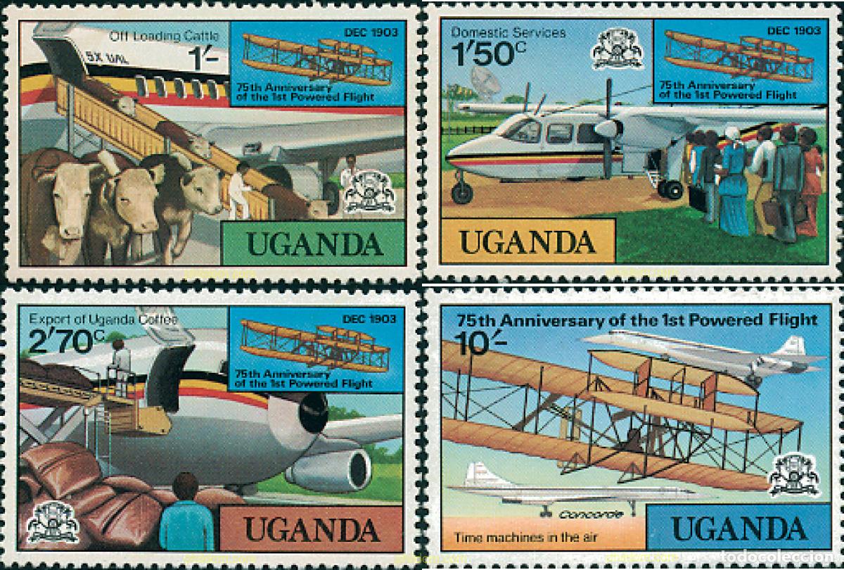 Sellos: 27879 MNH UGANDA 1978 PIONEROS DE LA AVIACION