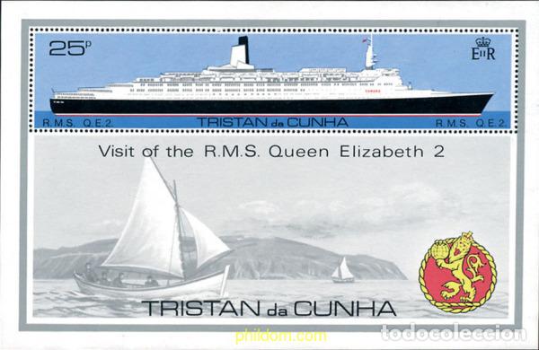 Sellos: 42769 MNH TRISTAN DA CUNHA 1979 VISITA DE R.M.S. &rdquo;QUEEN ELIZABET II&rdquo;. NAVES