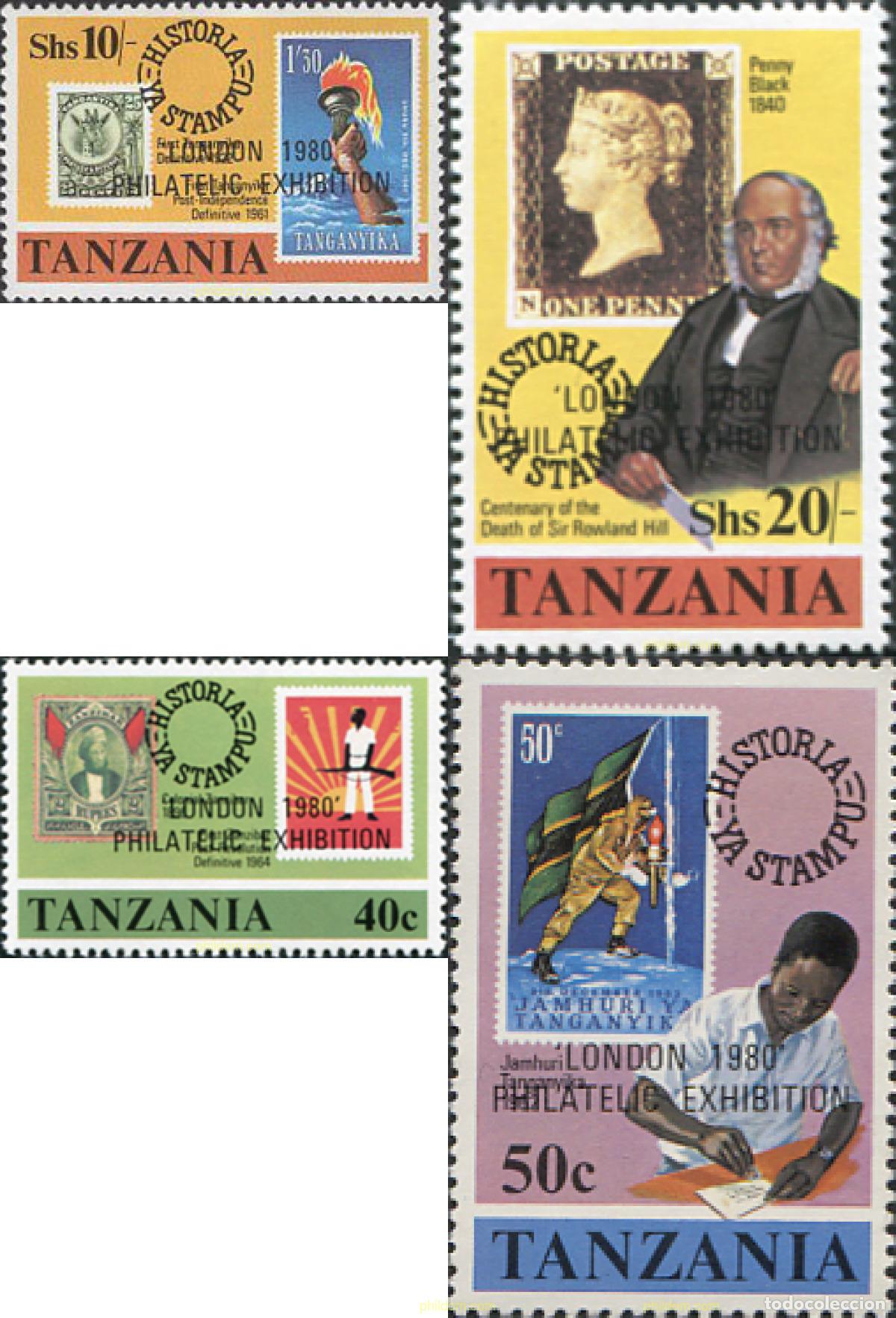 Sellos: 77005 MNH TANZANIA 1980 LONDON 80. EXPOSICION FILATELICA INTERNACIONAL