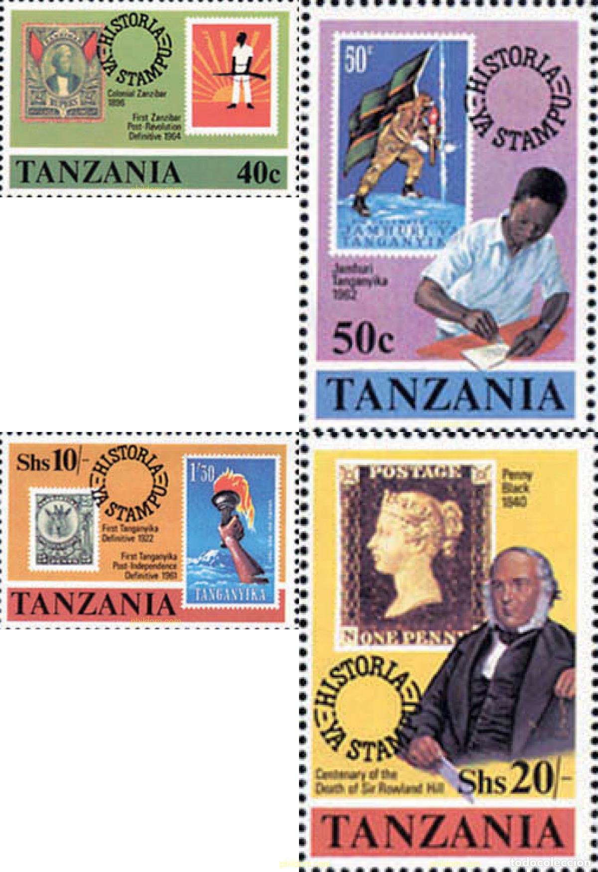 Sellos: 77004 MNH TANZANIA 1980 CENTENARIO DE LA MUERTE DE ROWLAND HILL