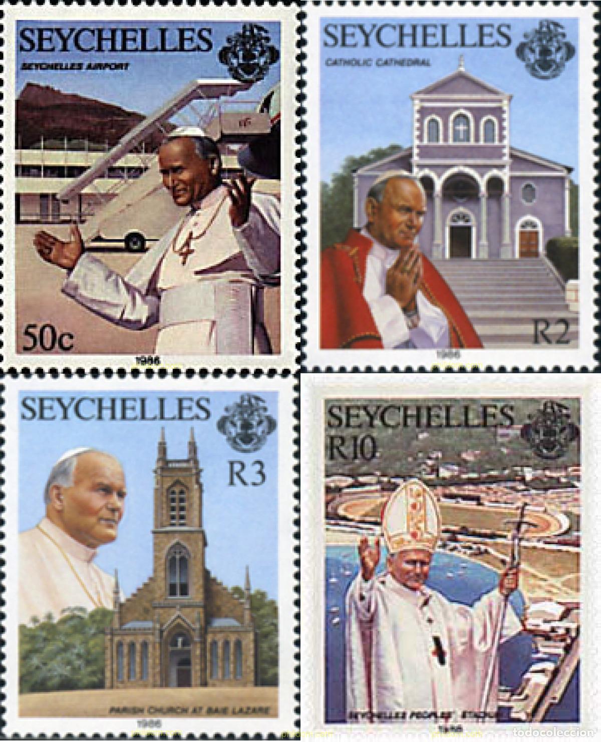 Sellos: 27884 MNH SEYCHELLES 1986 VISITA DEL PAPA JUAN PABLO II