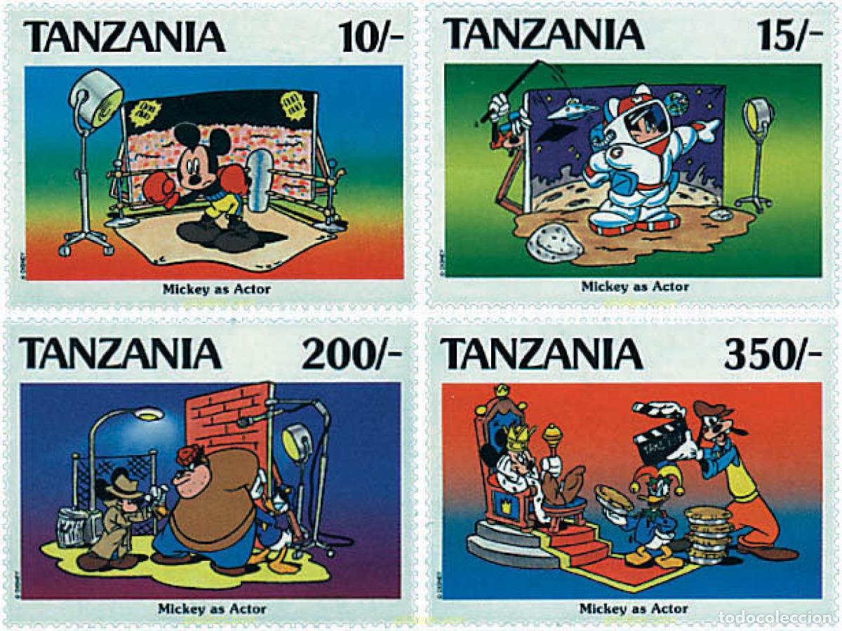 Sellos: 365253 MNH TANZANIA 1991 MICKEY MOUSE ACTOR