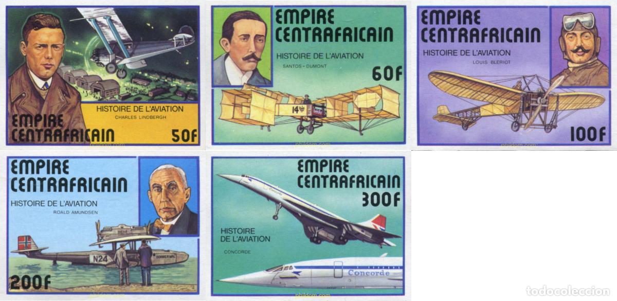 Sellos: 17003 MNH CENTROAFRICANA 1977 HISTORIA DE LA AVIACION