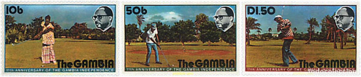 Sellos: 73840 MNH GAMBIA 1976 11 ANIVERSARIO DE LA INDEPENDENCIA