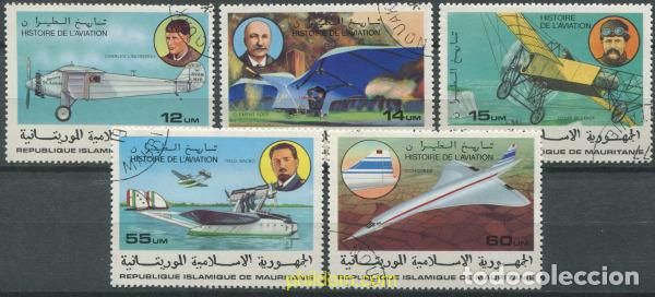 Sellos: 679099 USED MAURITANIA 1977 PIONEROS DE LA AVIACION