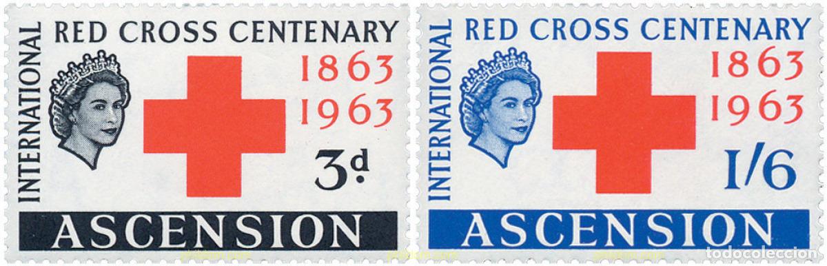 Sellos: 72669 MNH ASCENSION 1963 CENTENARIO DE LA CRUZ ROJA
