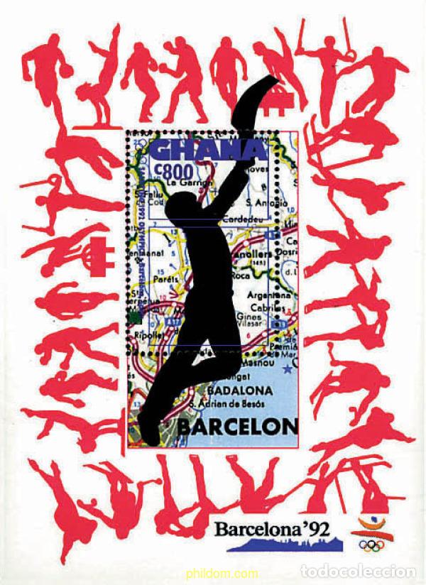 Sellos: 258008 MNH GHANA 1992 25 JUEGOS OLIMPICOS VERANO BARCELONA 1992 - 16 JUEGOS OLIMPICOS INVIERNO. ALB