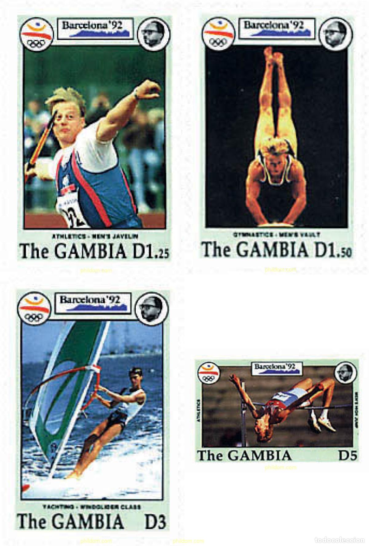 Sellos: 316875 MNH GAMBIA 1992 25 JUEGOS OLIMPICOS VERANO BARCELONA 1992 - 16 JUEGOS OLIMPICOS INVIERNO. AL
